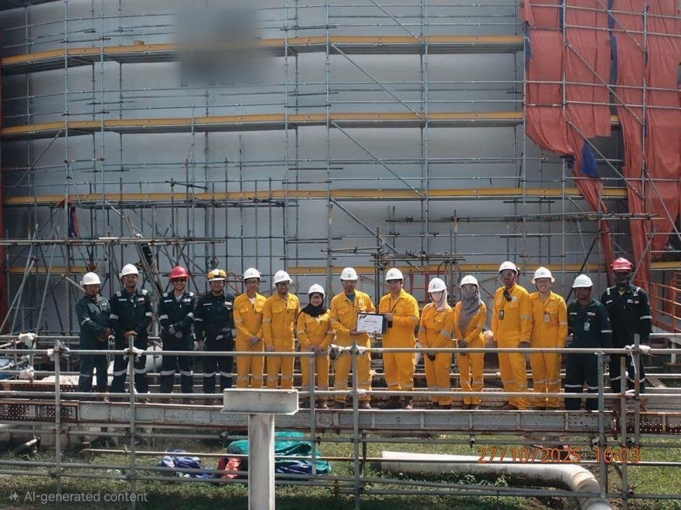 Atmospheric storage tank maintenance works